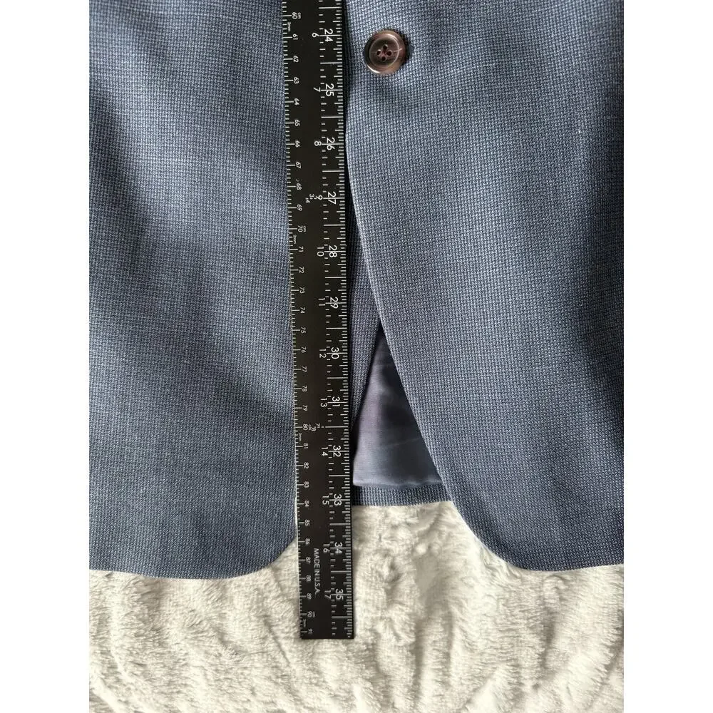 Lauren Ralph Lauren Blazer 48R Silk Wool Blue Sport Coat Classic
